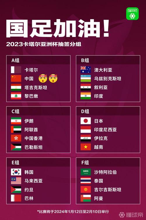 中国队赛程时间表